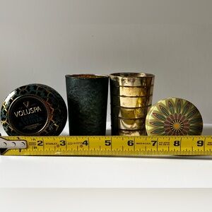 Voluspa Scented Candle Set - Green and Gold